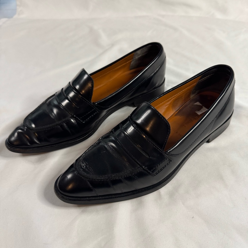 Everlane Women The Modern Penny Loafer Black Leather Size 9 Office Academia